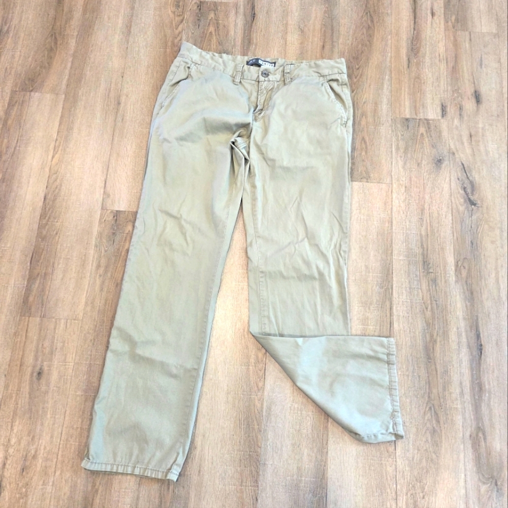 BKE Casuals Pants Mens 34R (33) Tan Khaki Carter Straight Preppy Workwear Casual